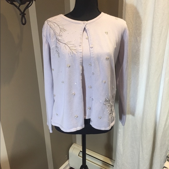 Crystal Kobe Mock 2-piece Beaded Sweater - Picture 2 of 6